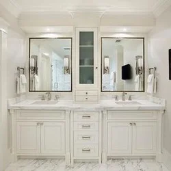 Bathroom interior with two sinks