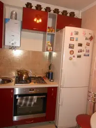 Kitchen Design With A Gas Water Heater In Khrushchev 6 Sq.