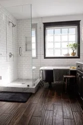 Bathroom Interior Brown Floor