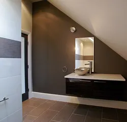 Bathroom Interior Brown Floor