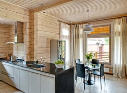 Timber House Inside Kitchen Interior