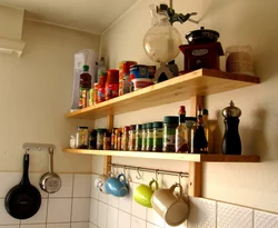 Настенные Полки На Кухню Фото В Интерьере Своими