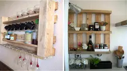 Wall shelves for the kitchen photos in the interior with your own