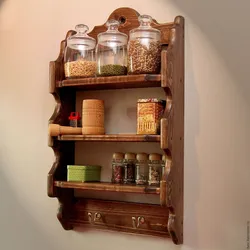 Wall shelves for the kitchen photos in the interior with your own