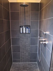 Shower Bathtub Made Of Tiles Photo