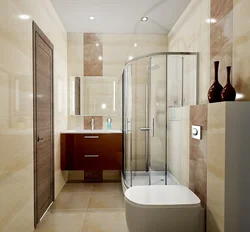 Ванная комната дизайн 2 на 2 с душевой кабиной