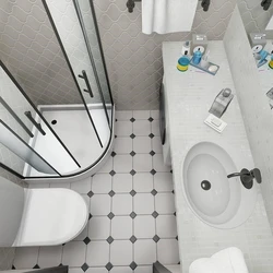 Ванная комната дизайн 2 на 2 с душевой кабиной