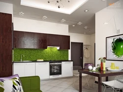 Whole Green And Brown Kitchen Design