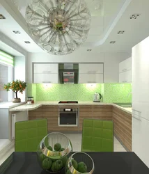 Whole Green And Brown Kitchen Design