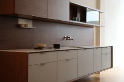 Modern kitchen handles in a modern style photo
