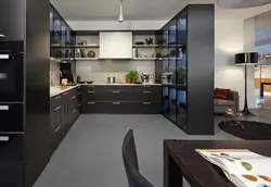 Open shelves in kitchen interior design