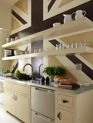 Open shelves in kitchen interior design