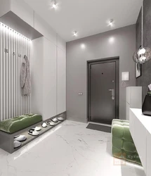 Small stylish hallways in a modern style photo