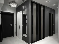Hallway Design With Dark Doors Photo