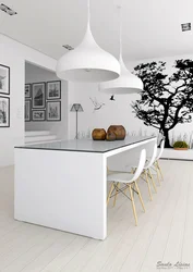 White walls in the kitchen photo