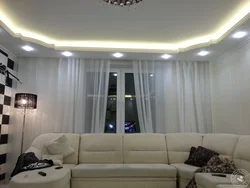 Как выглядят натяжные потолки в квартире фото