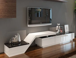 TV stand in living room interior