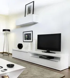 TV stand in living room interior