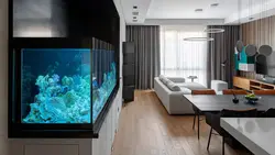 Aquarium in the hall in the apartment design