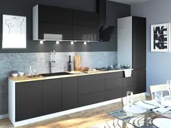 Kitchen gray graphite in the interior