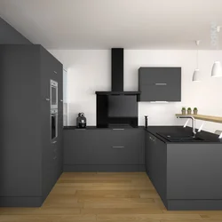 Kitchen gray graphite in the interior