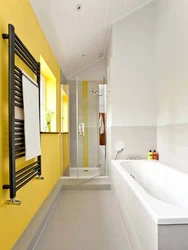 Narrow long bathtub with toilet design