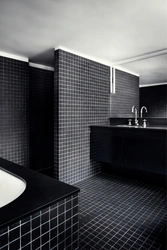 Bathroom design black walls