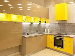 Современные желтые кухни фото