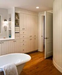 Photo of bathroom cabinets in a modern style