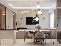 Kitchen Living Room Design In Modern Style 2023