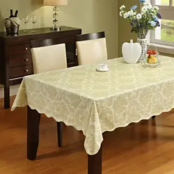 Tablecloth for the kitchen table photo in the kitchen interior