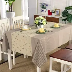 Tablecloth For The Kitchen Table Photo In The Kitchen Interior