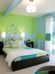 Bedroom interior in two colors
