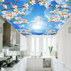 Kitchen ceiling design from photo panels