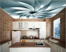 Дизайн потолка кухни из панелей фото