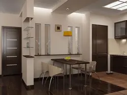 Hallway And Kitchen In One Room Photo Design