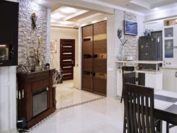 Hallway and kitchen in one room photo design