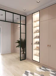 Built-in wardrobe in the hallway photo