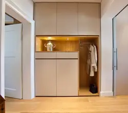 Built-in wardrobe in the hallway photo