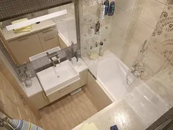 Modern design of a small bathroom without toilet