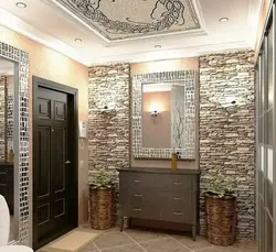 Decoration of apartments with stone photo