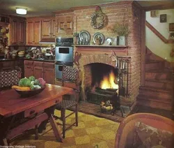 Интерьер кухни печка фото