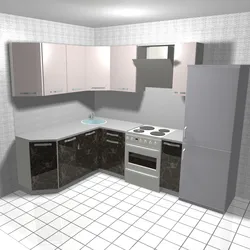 Corner kitchen photo for 9 square meters