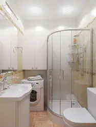 Дызайн ваннай 4кв з душавой кабінай
