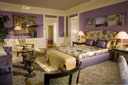 Сочетание Фиолетового Цвета В Интерьере Спальни