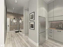 Design To Combine The Kitchen With The Hallway