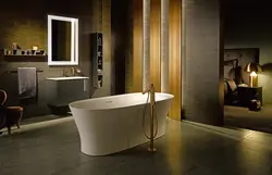 Free-standing bathtubs in the interior