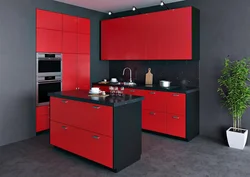 Combination Of Black In The Kitchen Interior