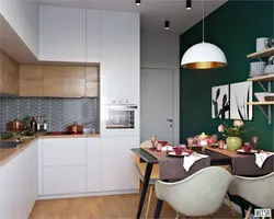 Small kitchen design in Scandinavian style