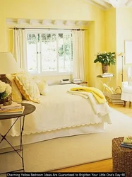 Bedroom Interior In Yellow Tones Photo